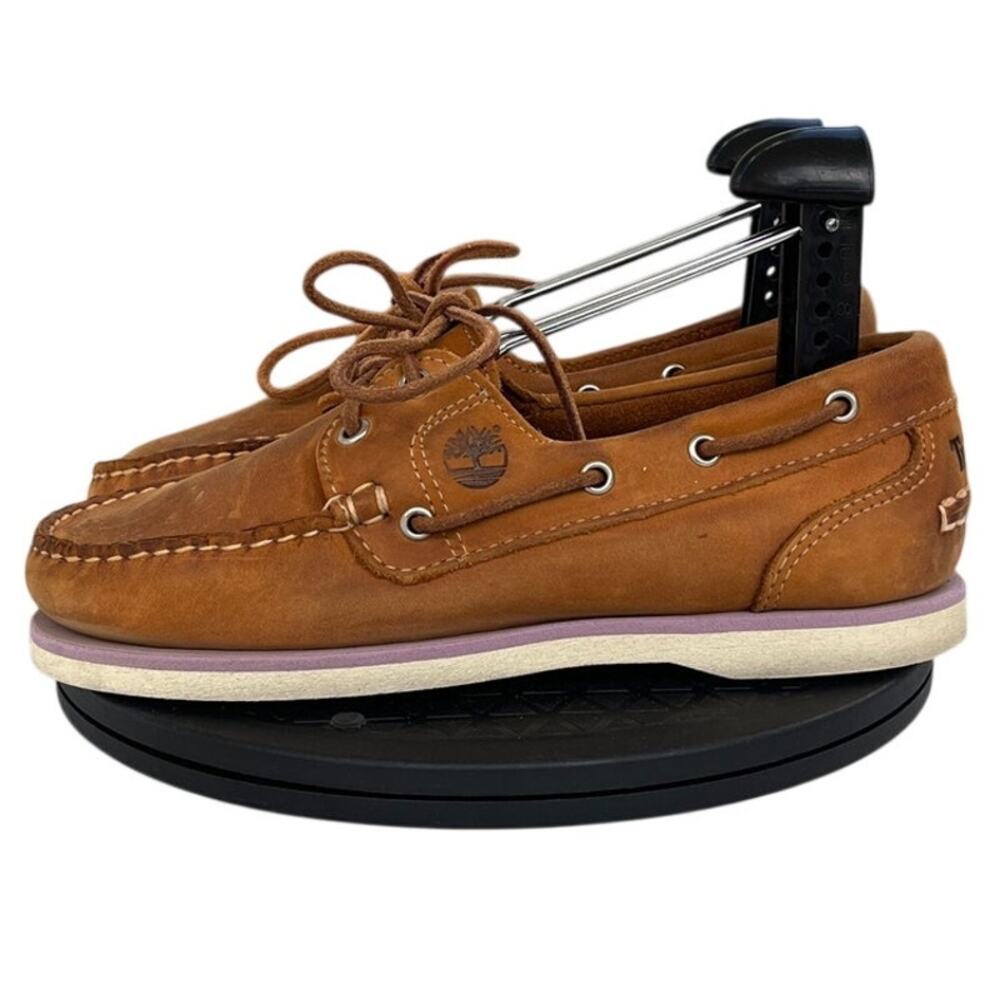 Timberland Nubuck Classic 2-Eye Lace-Up Comfort Boat Shoes SZ 6.5M Brown